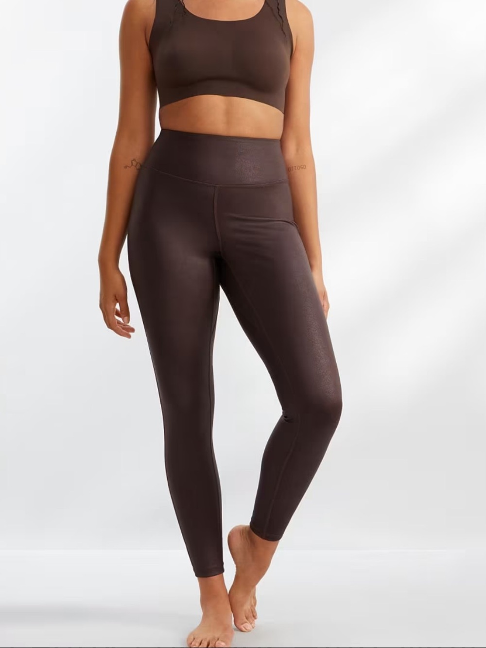 BARE The Faux Leather High-Waist Leggings